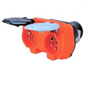 Durite 15 Pin Plug Adaptor - 15 Pin Socket to 2 x 7 Pin Plugs - 24V