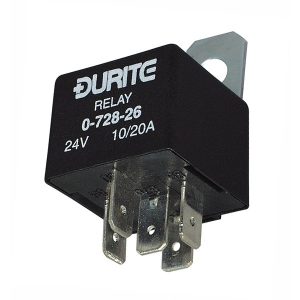 Durite Mini Change Over Relay 10/20A 24V with Diode
