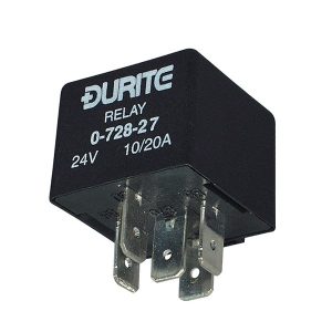 Durite Mini Change Over Relay Sealed 10/20A 24V + Resistor