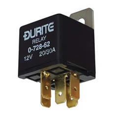 Durite Mini Change Over Relay (A term) 20/30A 12V