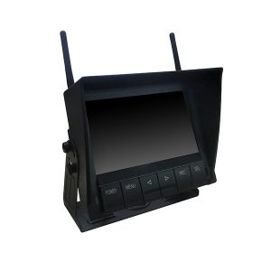 7" Wireless QUAD Integral SD Card DVR CCTV Monitor (4 camera inputs with split view) - 12/24V