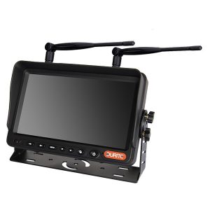 7" Wireless QUAD TFT LCD CCTV Monitor (4 camera inputs with split view) - 12/24V