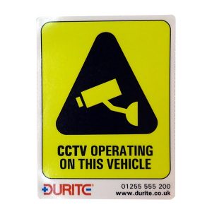 Durite CCTV Operating On This Vehicle - Large Sign