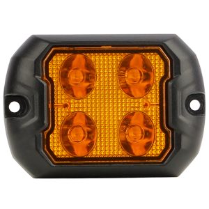 Durite R65 CLASS 2 Slim Rectangular Amber Lens LED Warning Light (10 Flash Patterns)