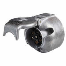 Durite 7 Pin Metal Caravan Socket with Fog Lamp Cut Out - 12V