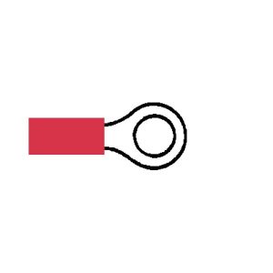 Red Pre-Insulated Ring Terminals - 5.30mm 50 pk