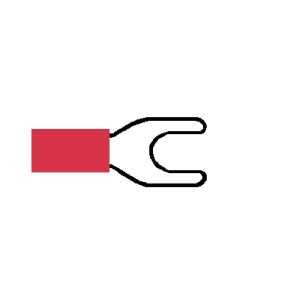 Red Pre-Insulated Spade Terminals - 5.30mm 50 pk