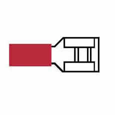 Red Pre-Insulated Push-On Terminals - 6.30mm 50 pk