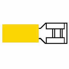 Yellow Pre-Insulated Push-On Terminals - 6.30mm 50 pk
