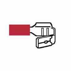 Red Pre-Insulated Piggy-Back Terminals - 6.30mm 50 pk