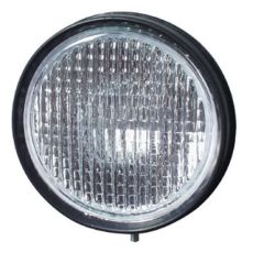 Rubber Work Lamp - Black, 132mm diameter