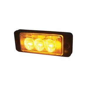 R65 Slimline High Intensity 3 Amber LED Warning Light (20 flash patterns)