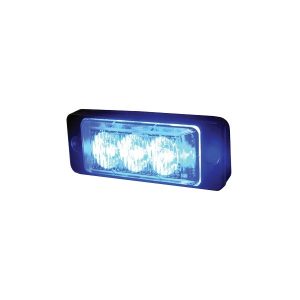 R65 Slimline High Intensity 3 Blue LED Warning Light (20 flash patterns)